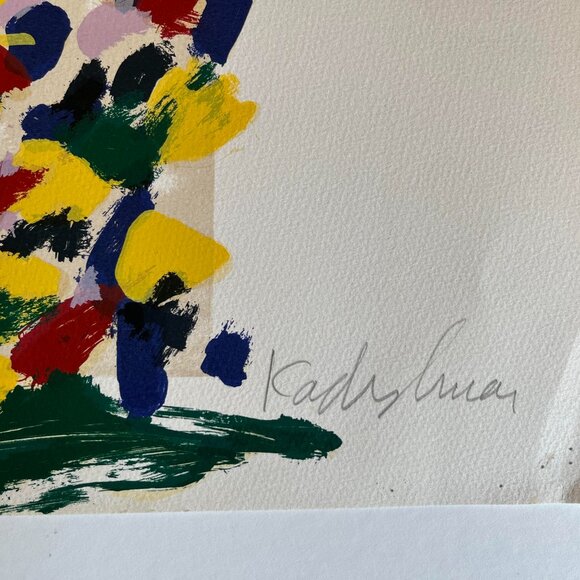 Original Hand Signed Limited Edition Menashe Kadishman Serigraph of Rainbow Over - Picture 7 of 11